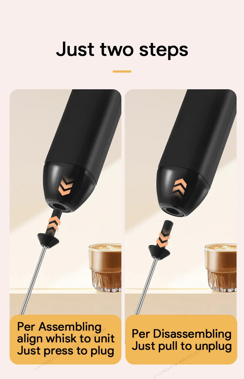 Espumador de leche eléctrico recargable - NO gastes en pilas mejor usa esta versión recargable por USB