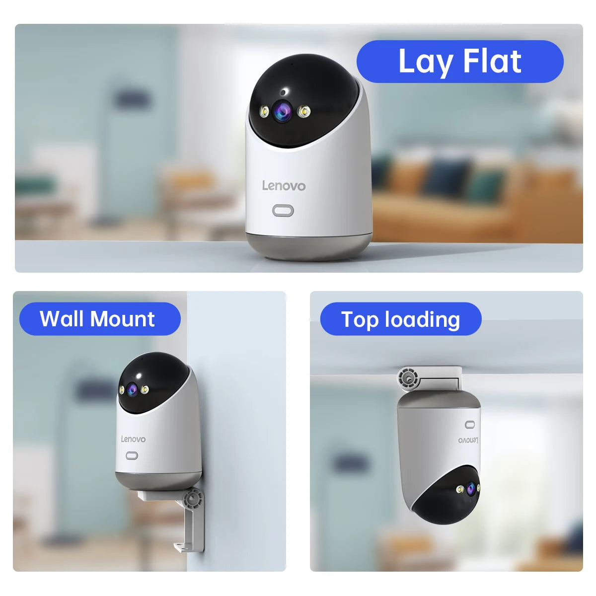 Cámara de Vigilancia Lenovo 5MP WiFi — Interior con Visión Nocturna