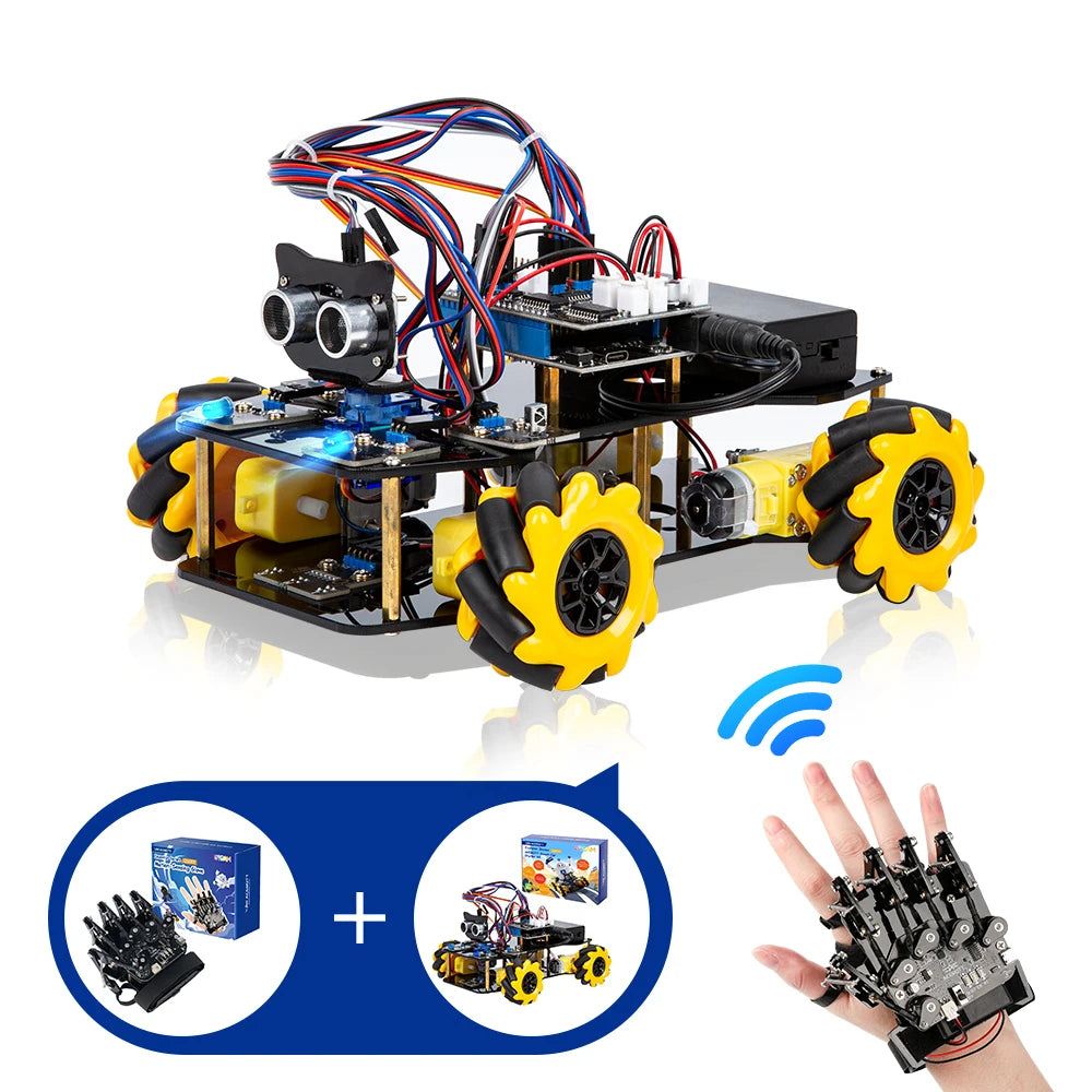 ACEBOTT Guante de detección de movimiento Kit de coche robot para kit Arduino