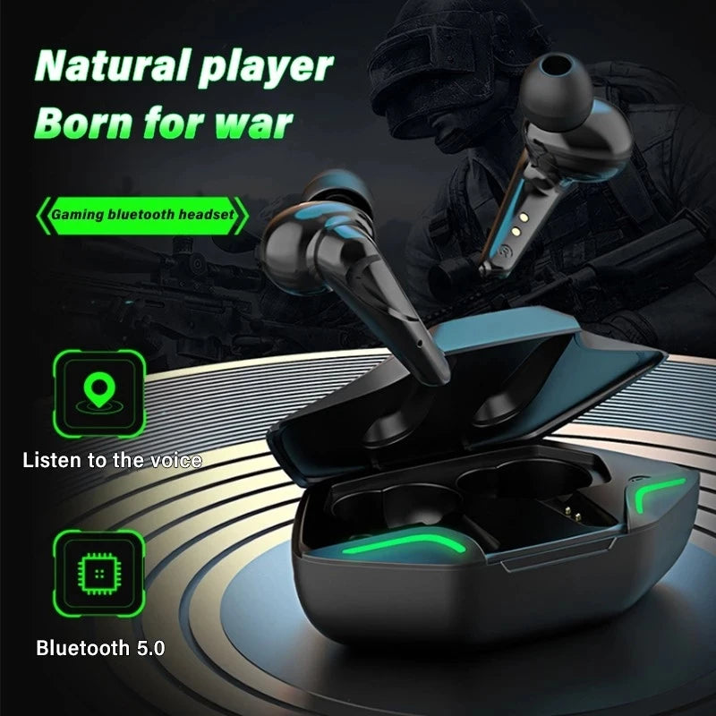Audífonos Gaming TWS Bluetooth 5.0 — Inalámbricos, IPX4, Cancelación de Ruido