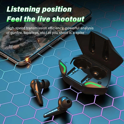 Audífonos Gaming TWS Bluetooth 5.0 — Inalámbricos, IPX4, Cancelación de Ruido