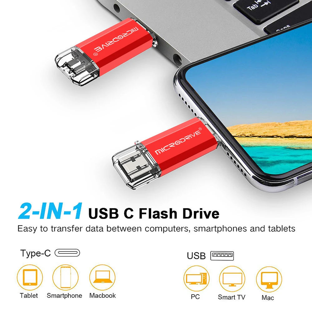 Unidad Flash USB tipo C OTG, pasa fotos directo USB-SMARTPHONE