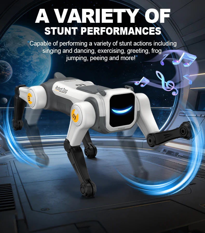 Perro Robot RC Inteligente — Comandos de Voz, Baile, Programable, 50m Control
