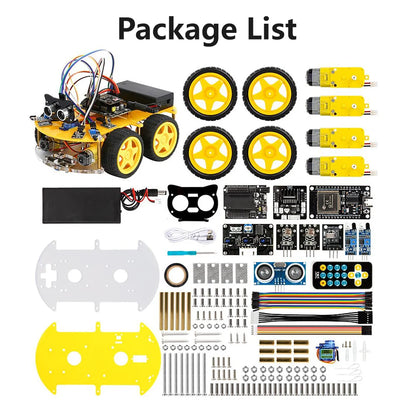 Kit de coche Robot inteligente ESP32 para proyecto de programación Arduino