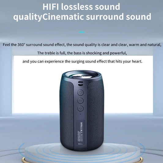 Bocina Bluetooth Portátil ZEALOT S32 – Subwoofer Inalámbrico, Resistente al Agua IPX6, Batería 1800mAh
