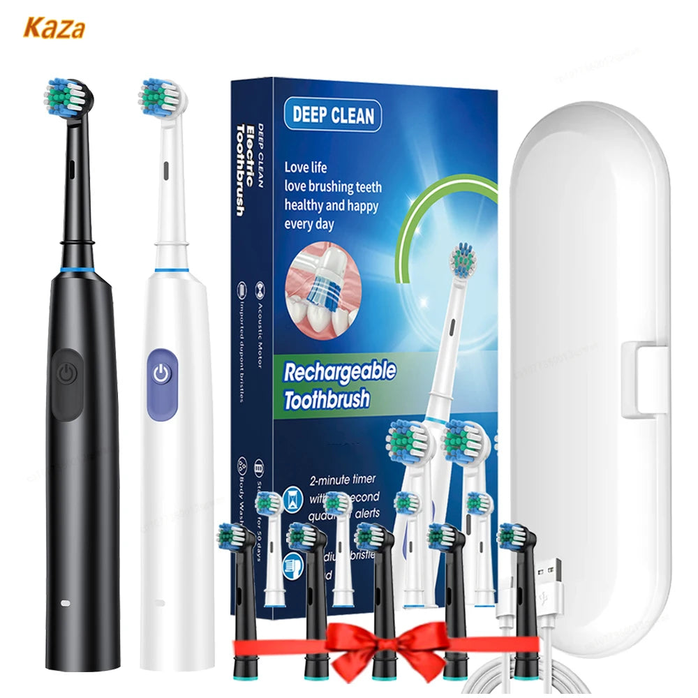 Cepillo de dientes eléctrico recargable de 4 cabezales