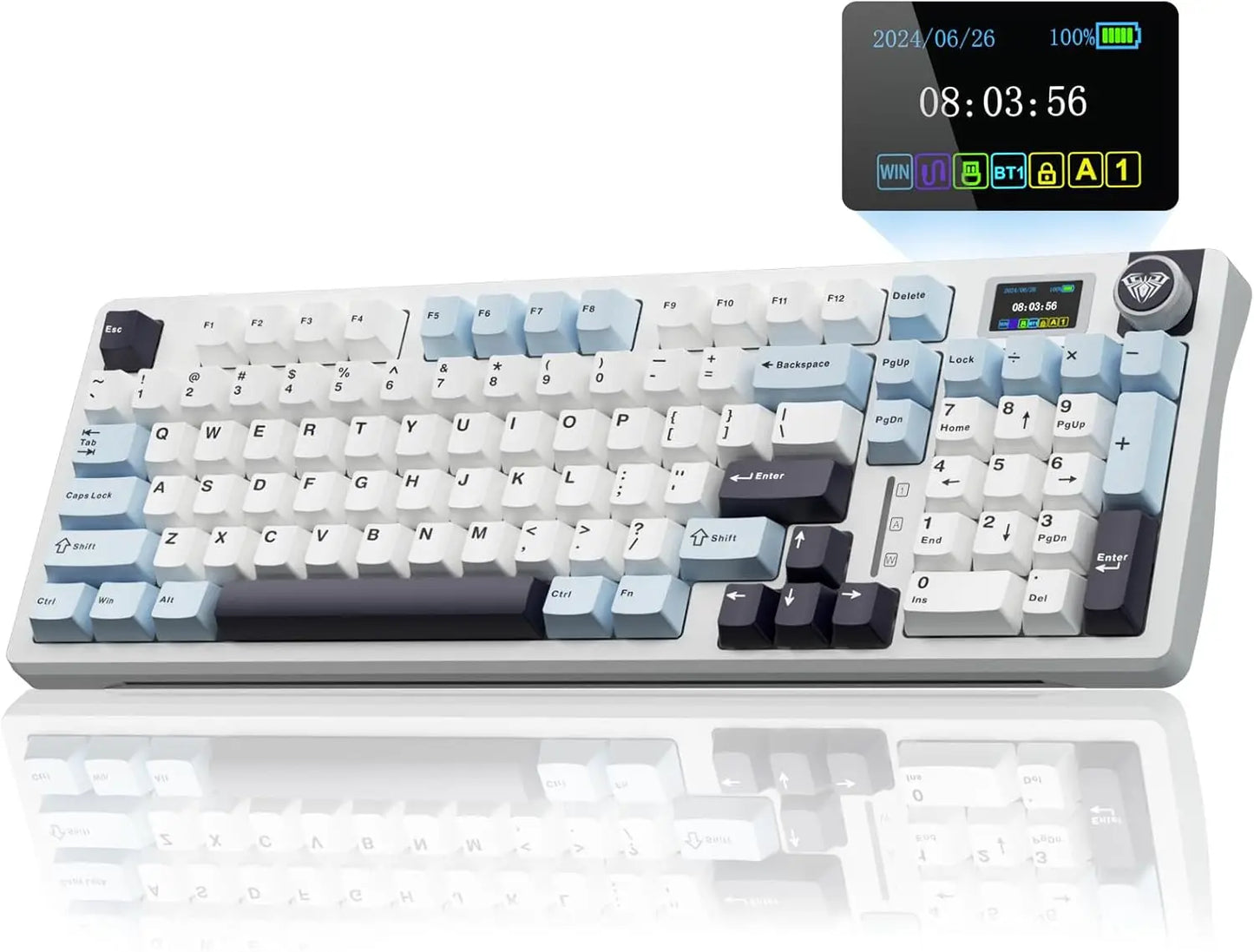 Teclado Mecánico Inalámbrico AULA S98 Pro – RGB, Hot-Swap, Pantalla TFT, Tri-modo, 4000mAh