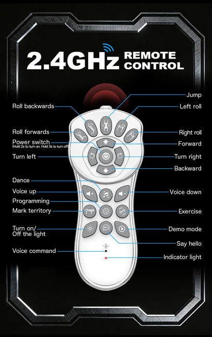 Perro Robot RC Inteligente — Comandos de Voz, Baile, Programable, 50m Control