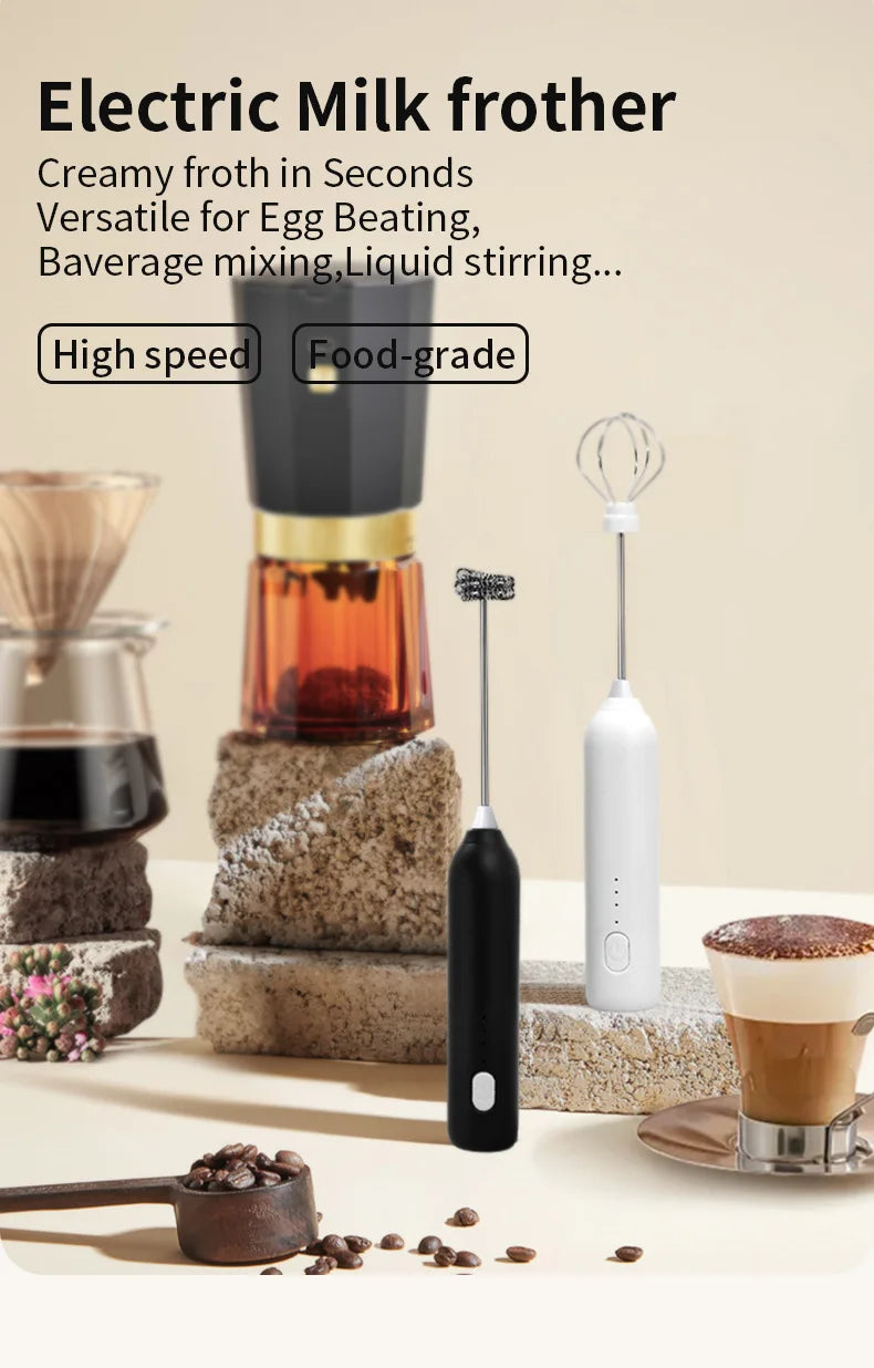 Espumador de leche eléctrico recargable - NO gastes en pilas mejor usa esta versión recargable por USB