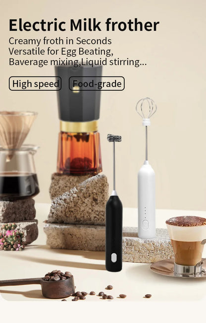 Espumador de leche eléctrico recargable - NO gastes en pilas mejor usa esta versión recargable por USB