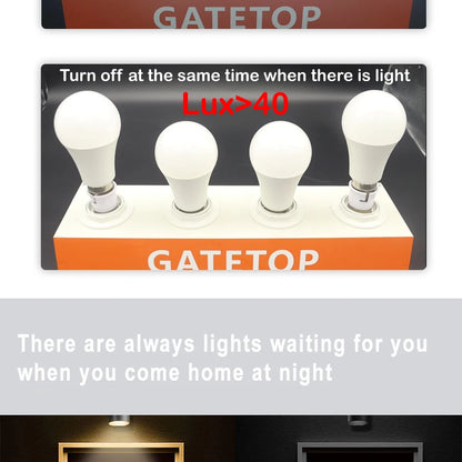 Foco LED con Sensor lámpara inteligente encendido automático / LED Sensor Bulb Smart Lamp Auto On-Off