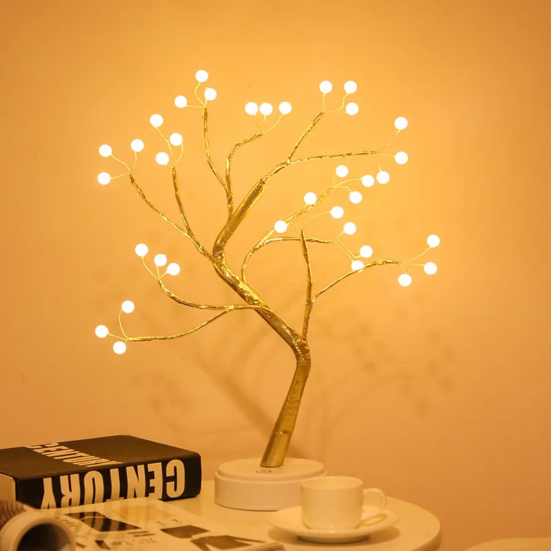 Tabletop Tree Lights bright Tree Lamp DIY Decorative LED Night Light for Gift Party Holiday Gift Winter Home Decor
