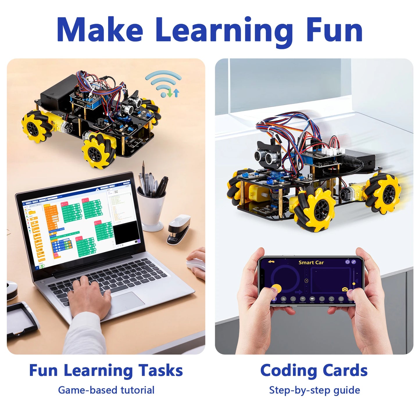 Kit de coche Robot inteligente ESP32 para proyecto de programación Arduino