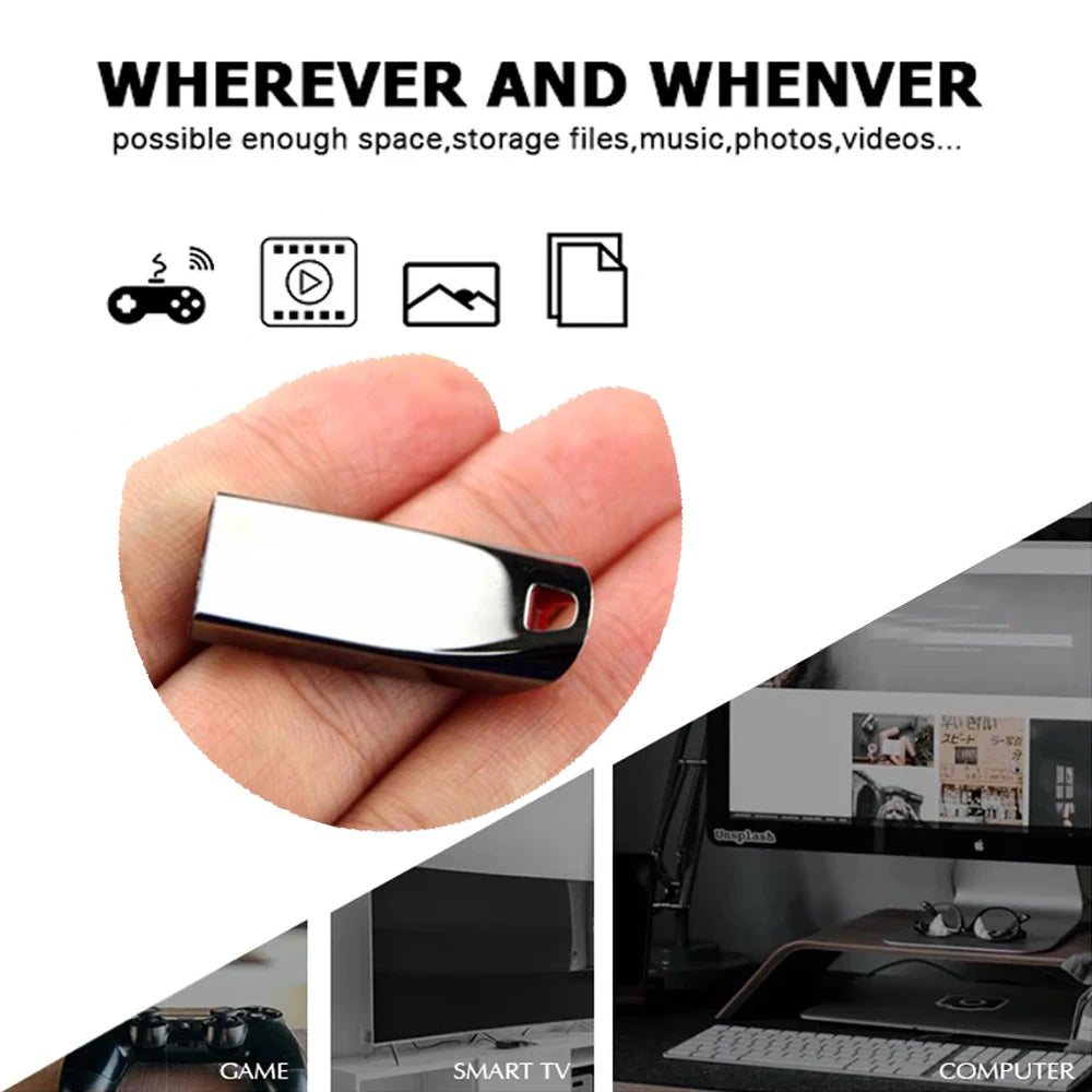 Memoria USB 3.0 de 2TB 1TB de Alta Velocidad, Dispositivos de Almacenamiento de Computadora