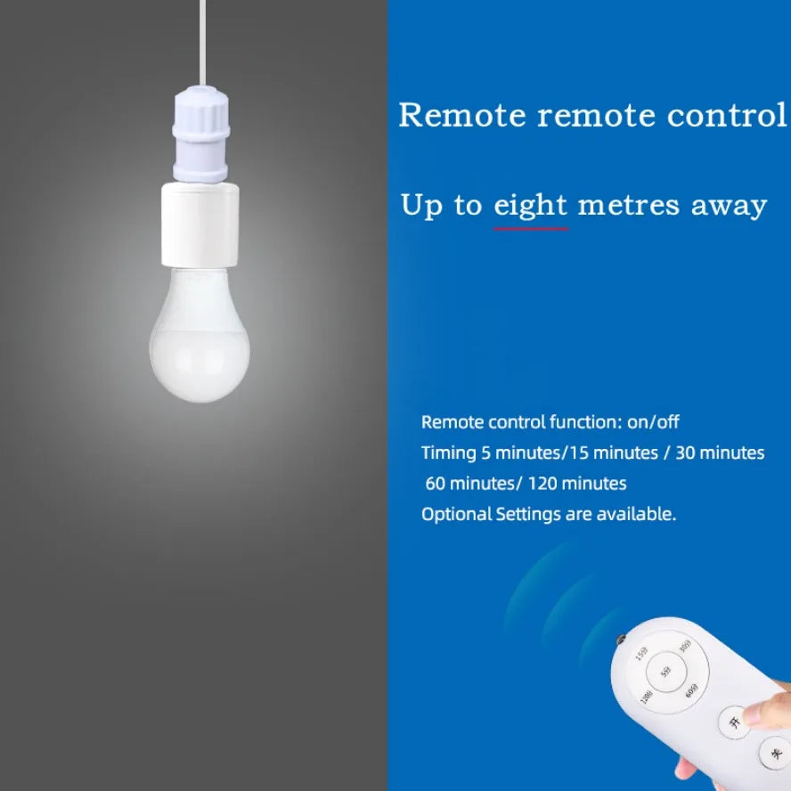 Socket E27 con Control Remoto Inalámbrico y Temporizador – 60W, 110V-220V, AXUS