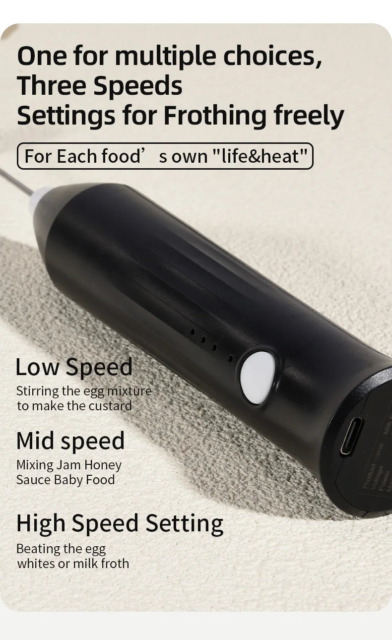 Espumador de leche eléctrico recargable - NO gastes en pilas mejor usa esta versión recargable por USB