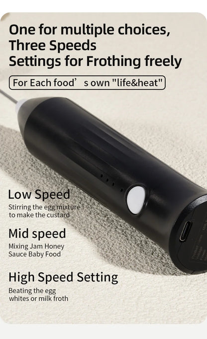 Espumador de leche eléctrico recargable - NO gastes en pilas mejor usa esta versión recargable por USB