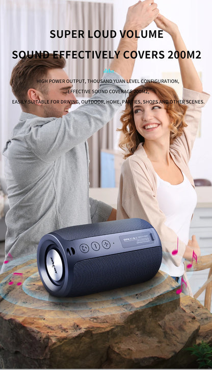 Bocina Bluetooth Portátil ZEALOT S32 – Subwoofer Inalámbrico, Resistente al Agua IPX6, Batería 1800mAh