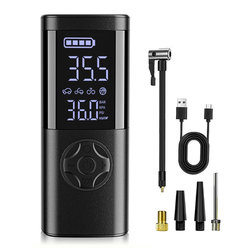 Inflador de neumáticos de coche inalámbrico portátil / Cordless Car Tire Inflator Portable Air Compressor