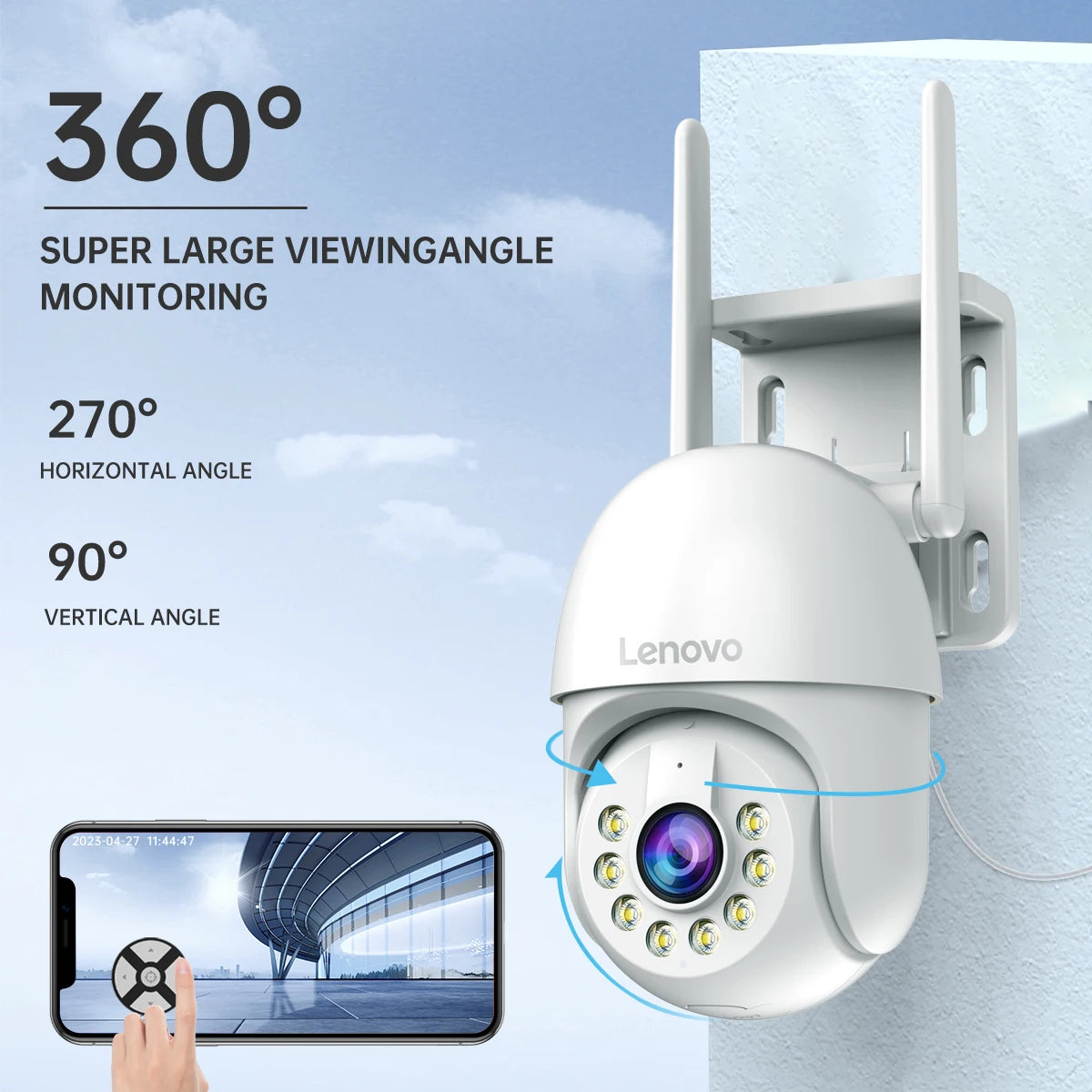 Cámara  videovigilancia de seguridad Lenovo 5MP Wifi inteligente
