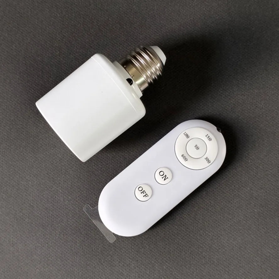 Socket E27 con Control Remoto Inalámbrico y Temporizador – 60W, 110V-220V, AXUS