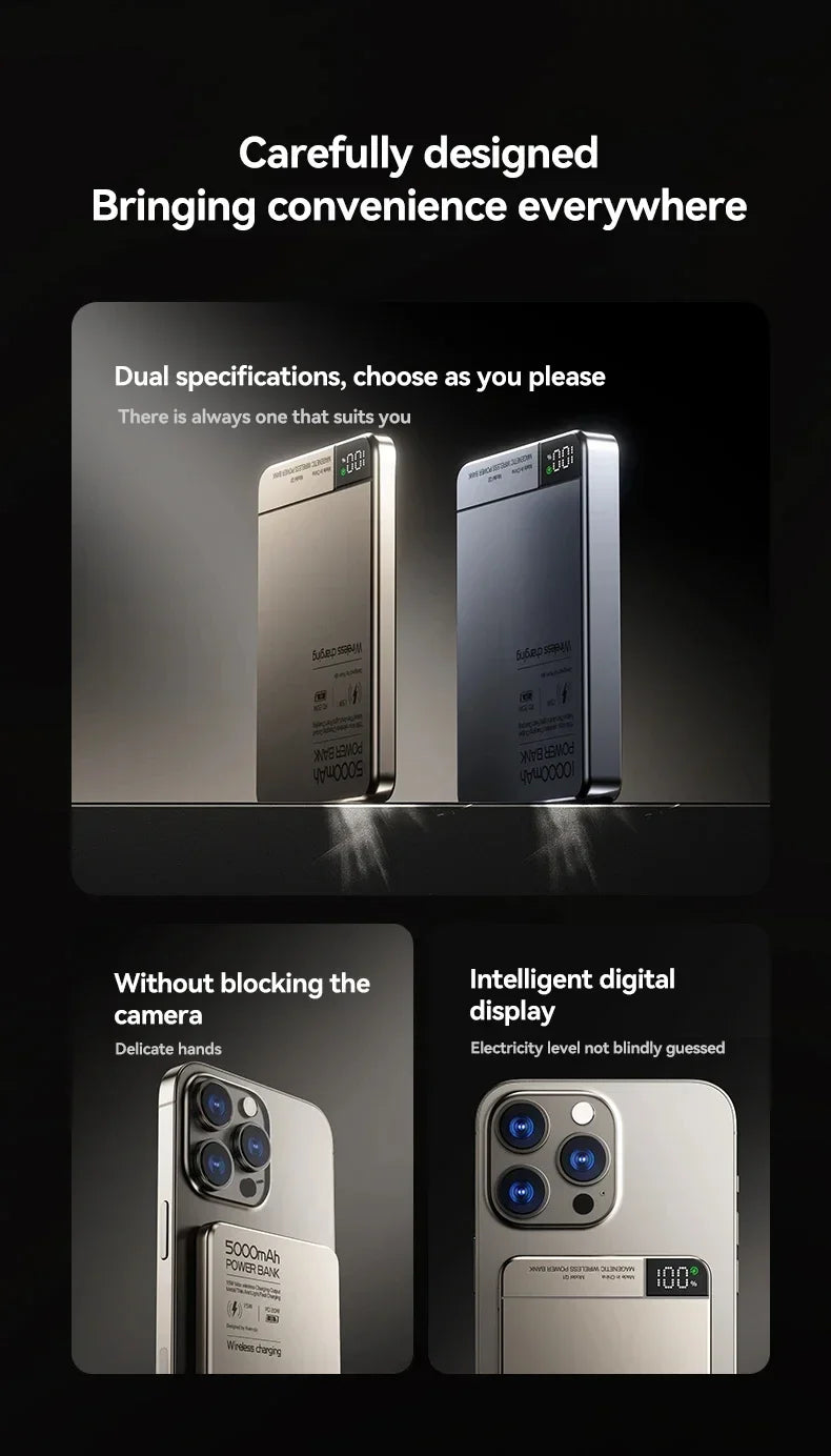 Xiaomi-Banco de energía magnético Ultra inalámbrico portátil