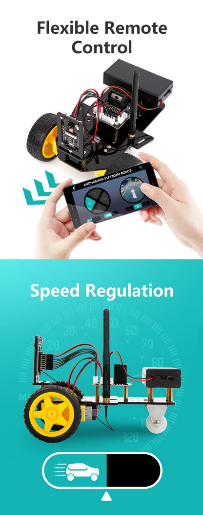 Kit de coche Robot inteligente ESP32 para proyecto de programación Arduino