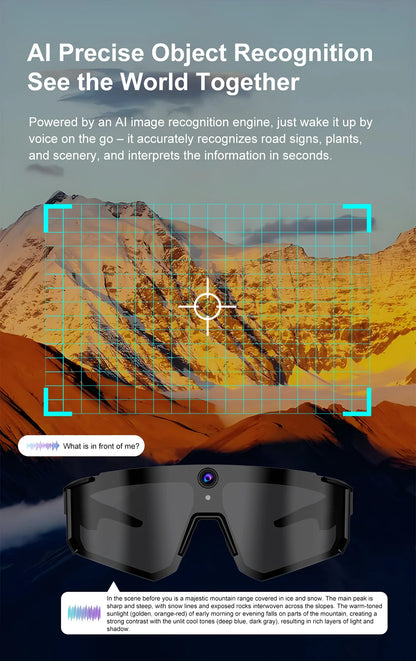 Xiaomi AI Smart Glasses ChatGPT 1080P Camera 8MP Anti-shake Cycling Video&Photo Sport Sunglasses DualMic 32GB Windproof Goggles