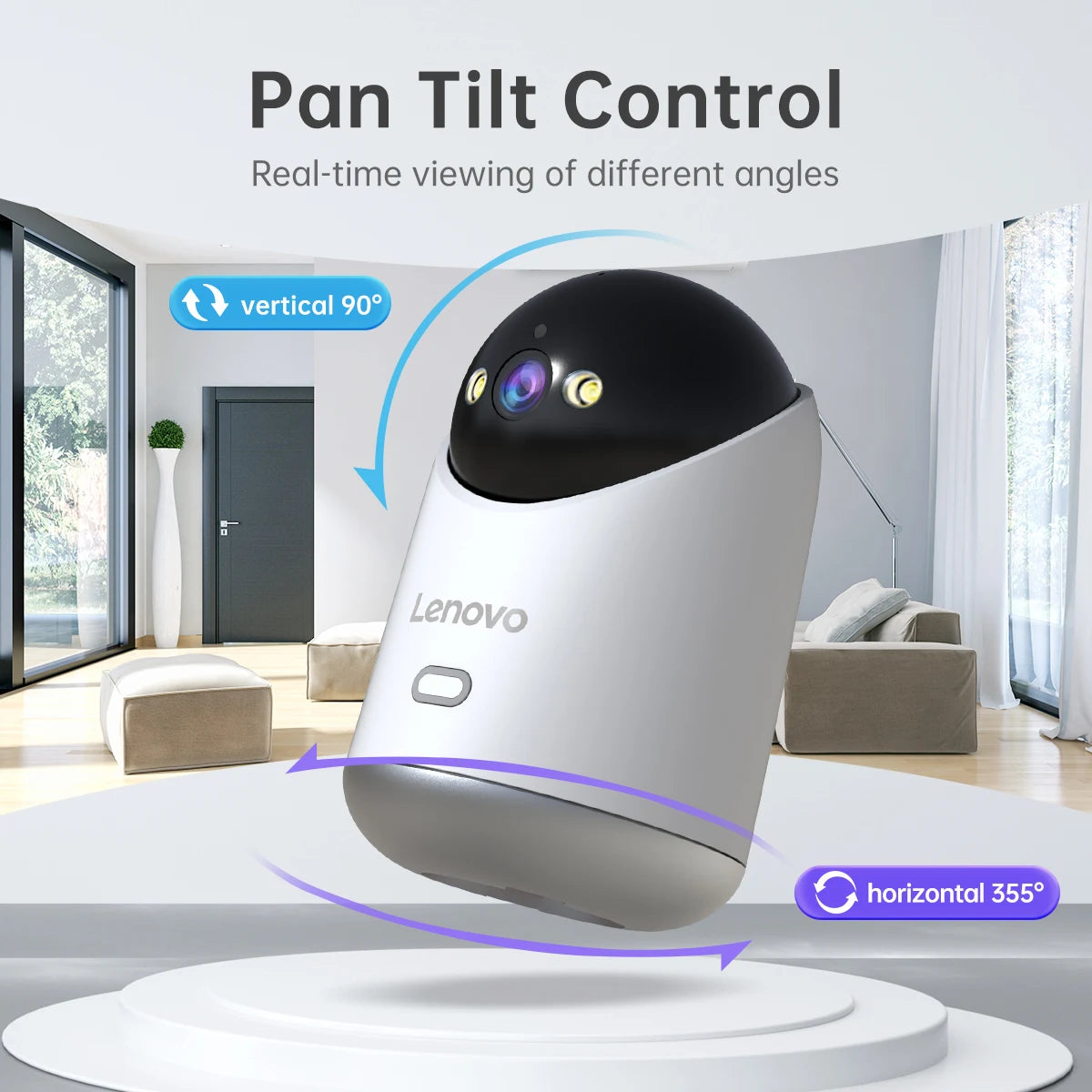 Cámara de Vigilancia Lenovo 5MP WiFi — Interior con Visión Nocturna