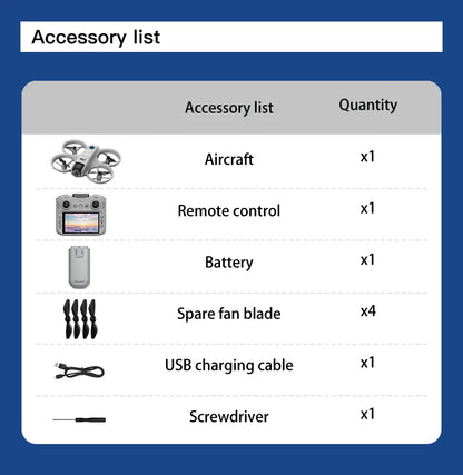 GT3 Mini Drone Brushle Quadcopter RC Drone with Professional 8K Dual Camera FPV Screen Remote Control Foldable Airplane Toy Gift