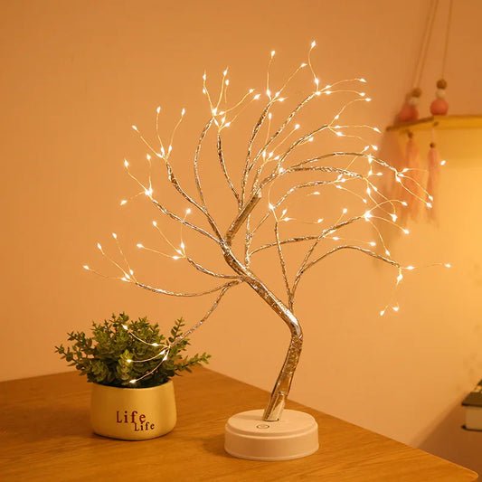 Árbol LED Decorativo de Mesa — USB o Pilas, DIY, Navidad y Fiestas