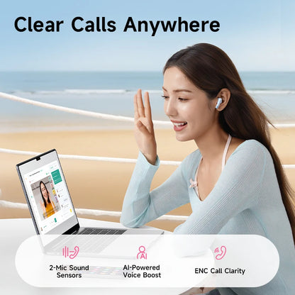 Audífonos Baseus Bass BS2 Lite TWS — Bluetooth 6.0, IP55, 40H, ENC IA