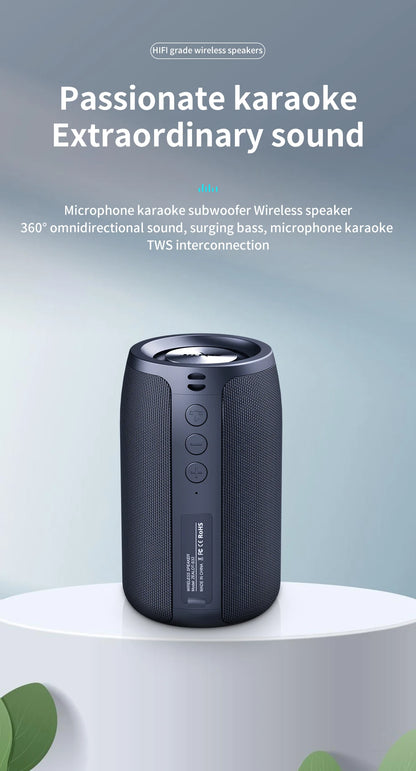 Bocina Bluetooth Portátil ZEALOT S32 – Subwoofer Inalámbrico, Resistente al Agua IPX6, Batería 1800mAh