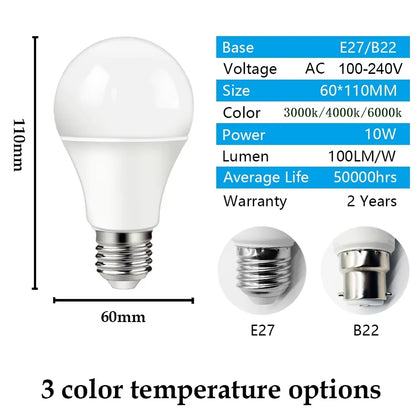 Foco LED con Sensor lámpara inteligente encendido automático / LED Sensor Bulb Smart Lamp Auto On-Off