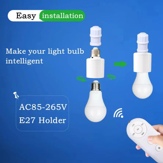 Socket E27 con Control Remoto Inalámbrico y Temporizador – 60W, 110V-220V, AXUS