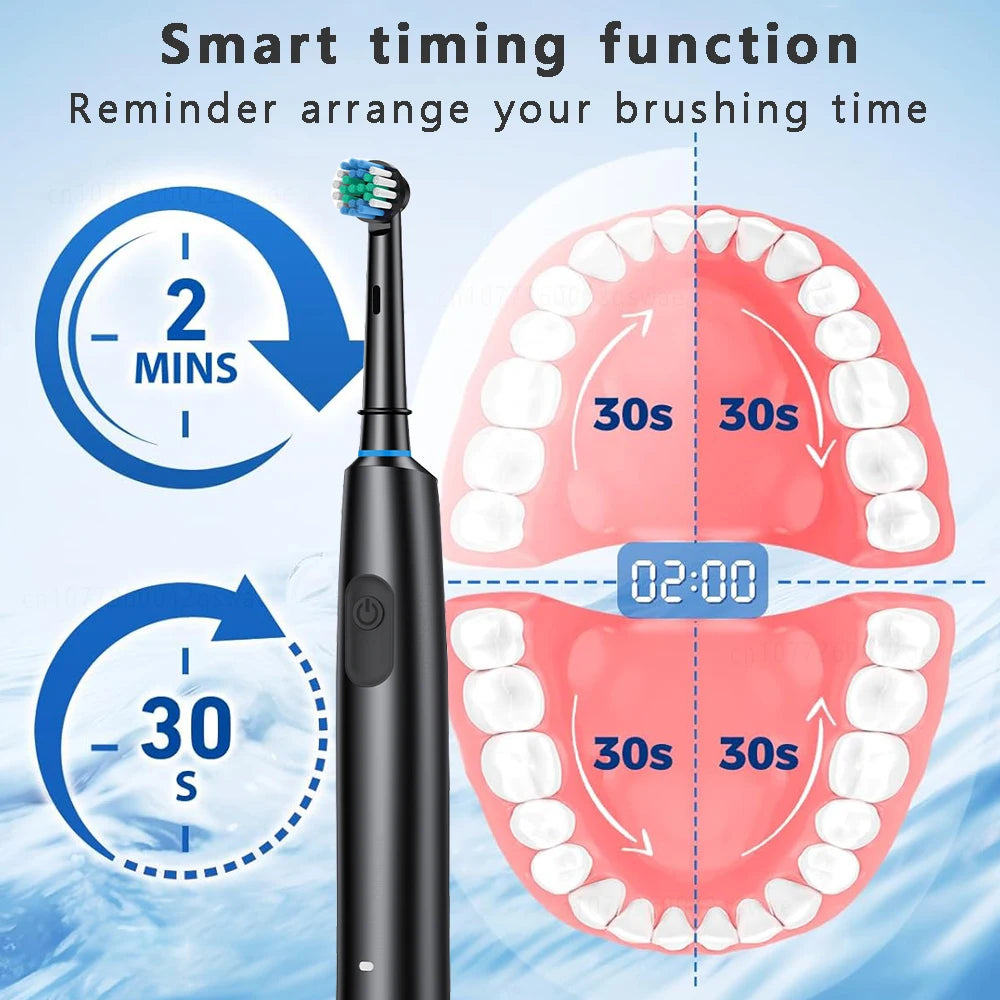 Cepillo de dientes eléctrico recargable de 4 cabezales