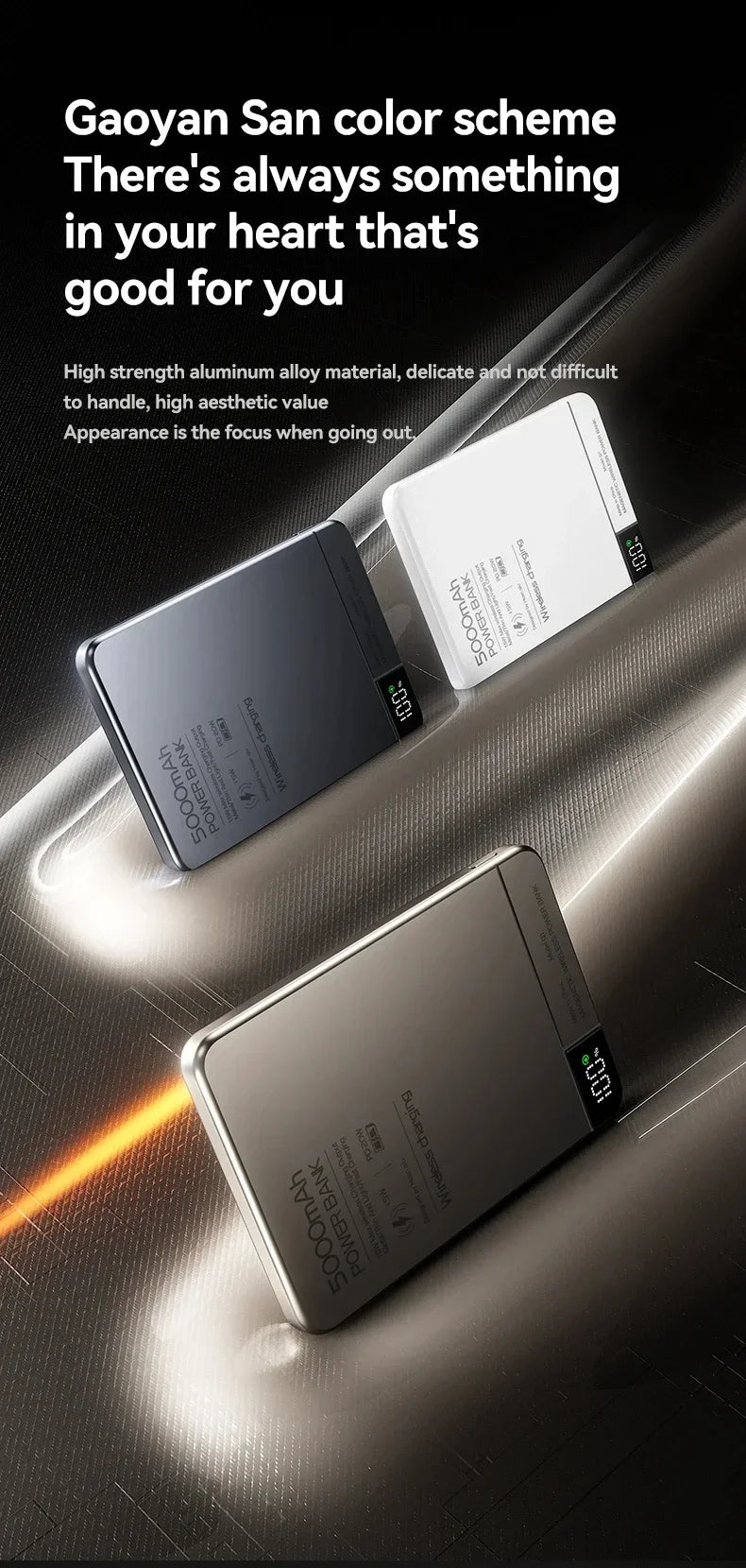Xiaomi-Banco de energía magnético Ultra inalámbrico portátil