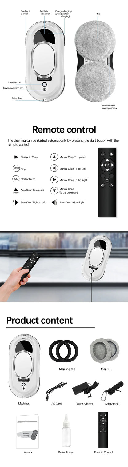 Robot limpiacristales eléctrico / Electric Window Cleaning Robot