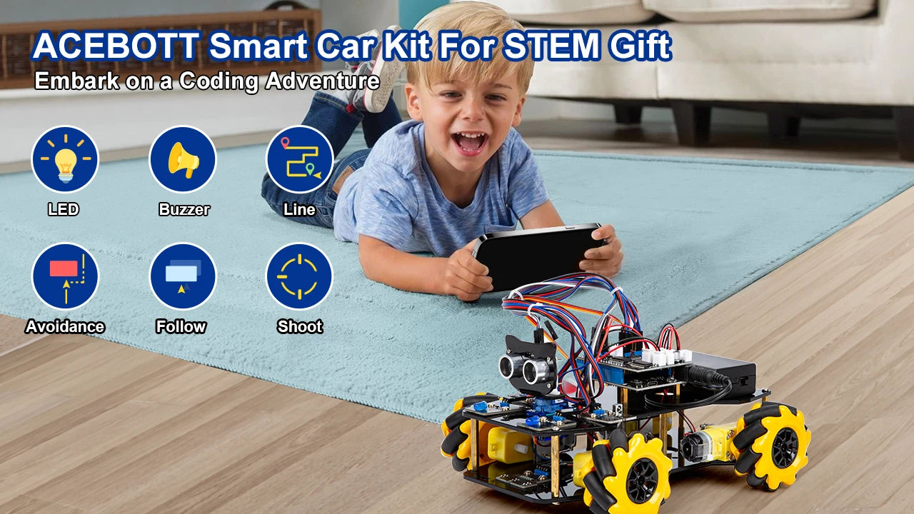 Kit de coche Robot inteligente ESP32 para proyecto de programación Arduino