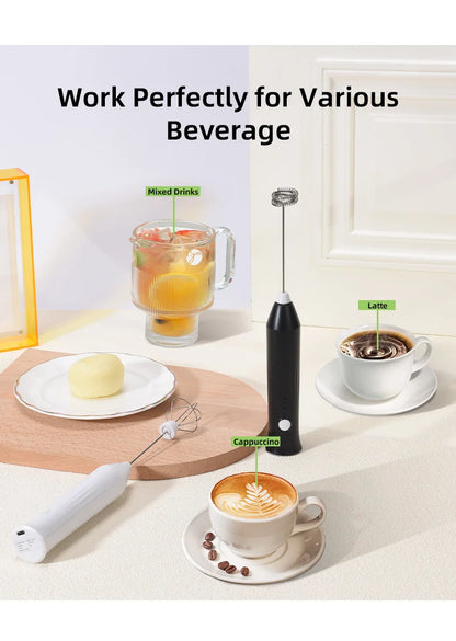 Espumador de leche eléctrico recargable - NO gastes en pilas mejor usa esta versión recargable por USB
