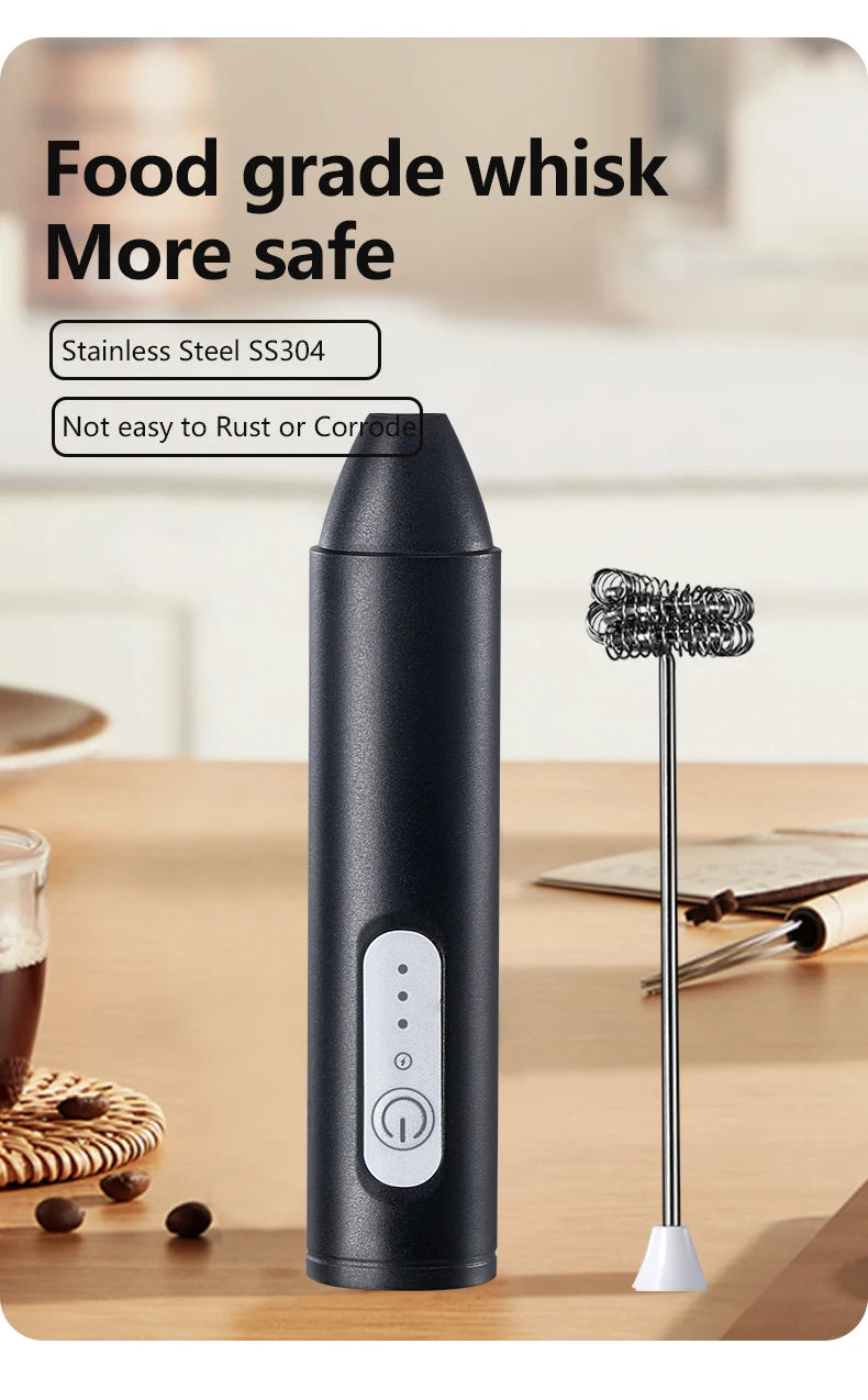 Espumador de leche eléctrico recargable - NO gastes en pilas mejor usa esta versión recargable por USB
