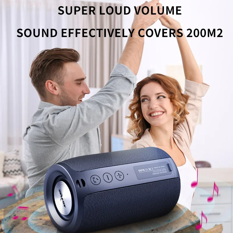 Bocina Bluetooth Portátil ZEALOT S32 – Subwoofer Inalámbrico, Resistente al Agua IPX6, Batería 1800mAh