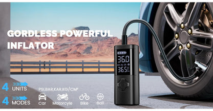 Inflador de neumáticos de coche inalámbrico portátil / Cordless Car Tire Inflator Portable Air Compressor