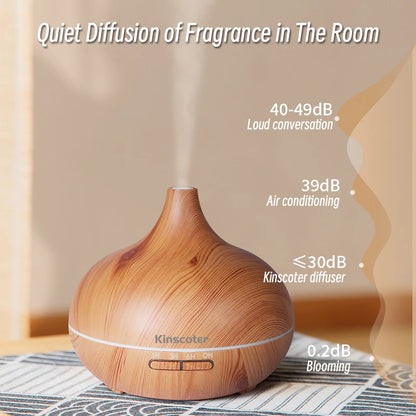 Disfusor de aromaterapia con control remoto-  Aromatherapy Essential Oil Diffuser Wood Air Humidifier