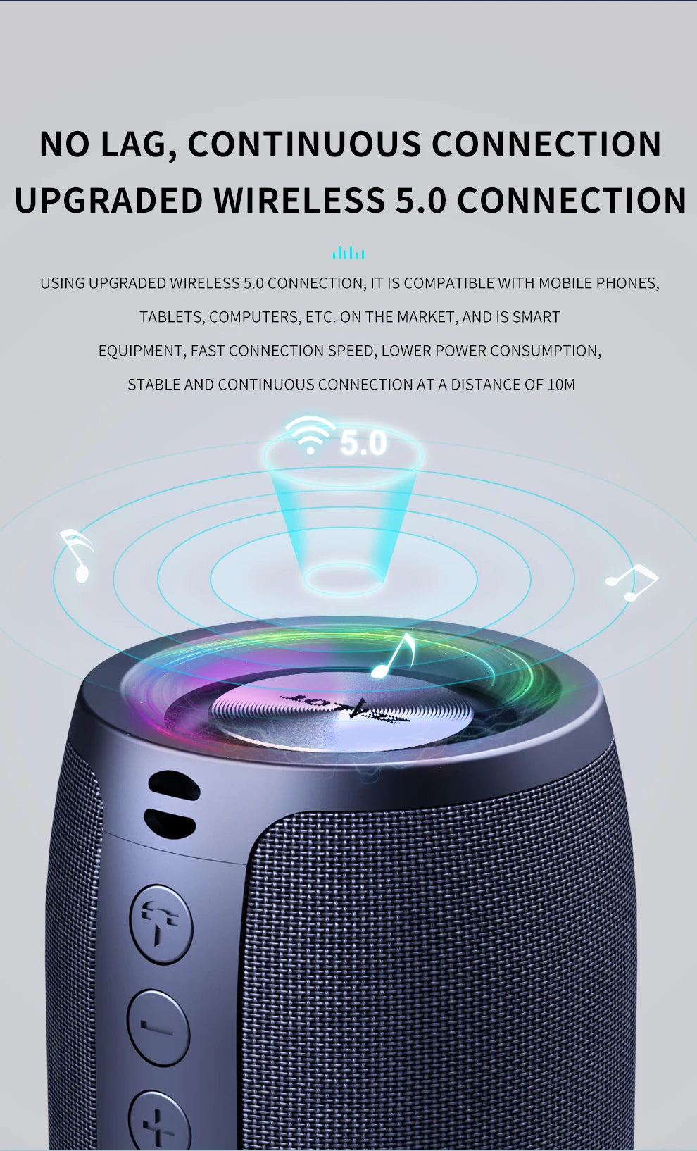 Bocina Bluetooth Portátil ZEALOT S32 – Subwoofer Inalámbrico, Resistente al Agua IPX6, Batería 1800mAh