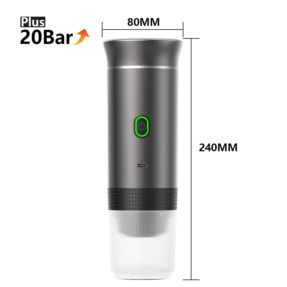 Cafetera Espresso portátil  inalámbrica para coche cápsula 3 en 1