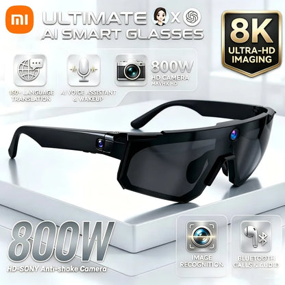 Xiaomi AI Smart Glasses ChatGPT 1080P Camera 8MP Anti-shake Cycling Video&Photo Sport Sunglasses DualMic 32GB Windproof Goggles