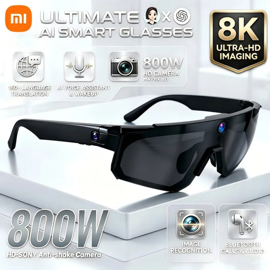 Lentes Inteligentes Xiaomi AI — Cámara 1080P 8MP, ChatGPT, Ciclismo, 32GB