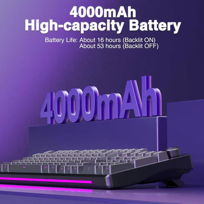 Teclado Mecánico Inalámbrico AULA S98 Pro – RGB, Hot-Swap, Pantalla TFT, Tri-modo, 4000mAh
