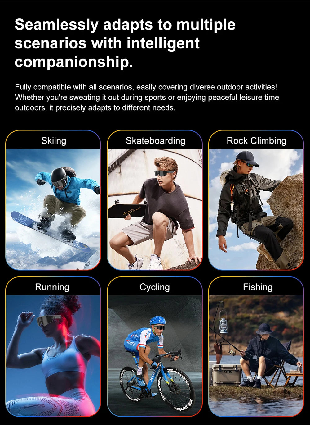 Xiaomi AI Smart Glasses ChatGPT 1080P Camera 8MP Anti-shake Cycling Video&Photo Sport Sunglasses DualMic 32GB Windproof Goggles